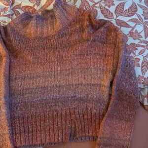Central Park West Women's Sweater in Purple and Brown